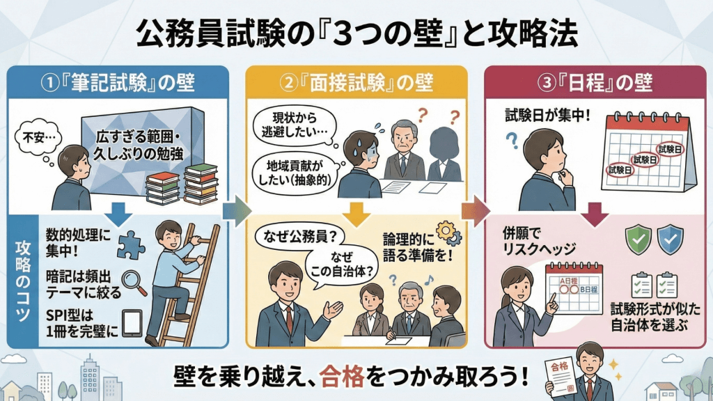 公務員試験の「3つの壁」と攻略法