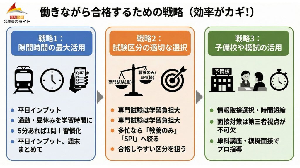 働きながら合格するための戦略