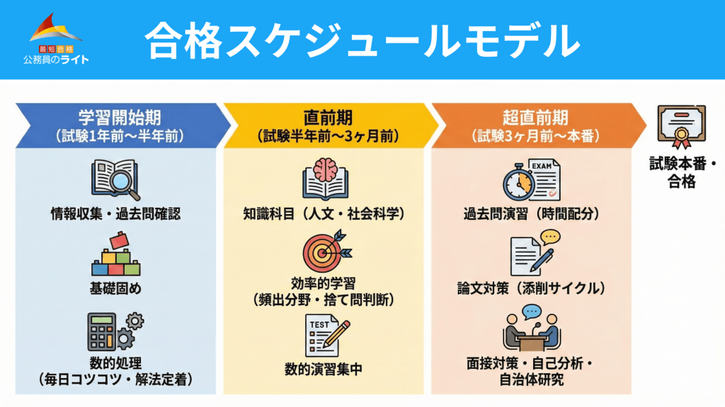 社会人のための合格スケジュールモデル