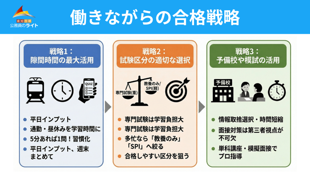 働きながら合格するための戦略