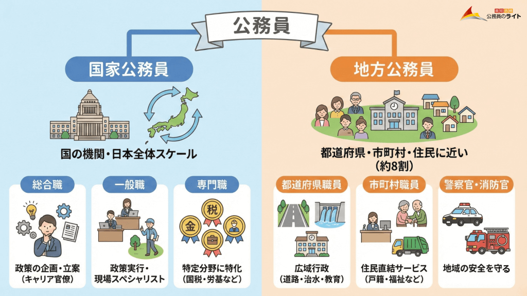 公務員とは？ 国家と地方の違い