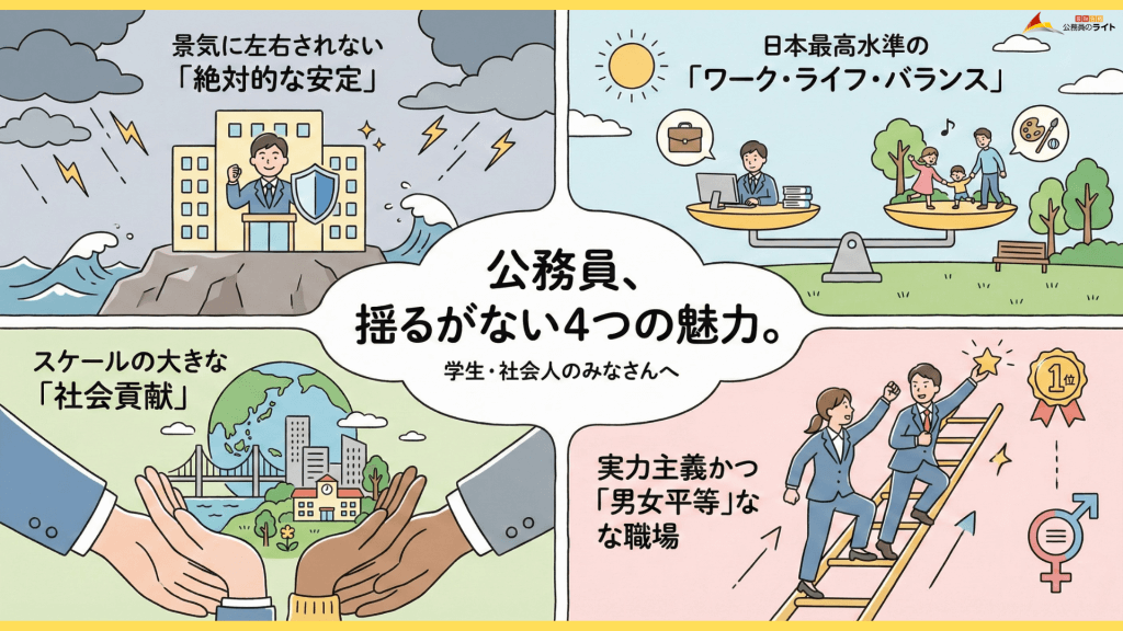 公務員の揺るがない4つの魅力