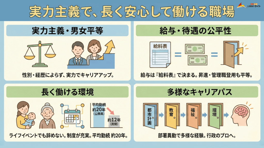 実力主義かつ「男女平等」な職場