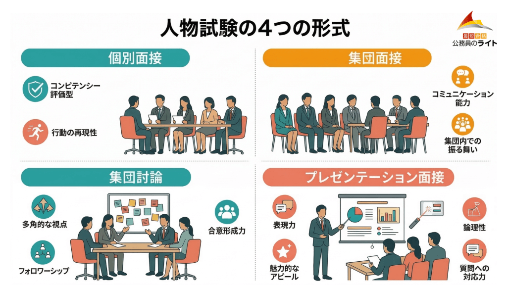 人物試験の主な4つの形式と詳細