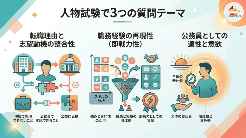 人物試験でよく聞かれる「3つの質問テーマ」