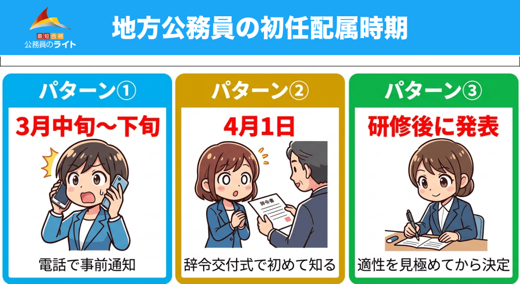 地方公務員の初任配属時期