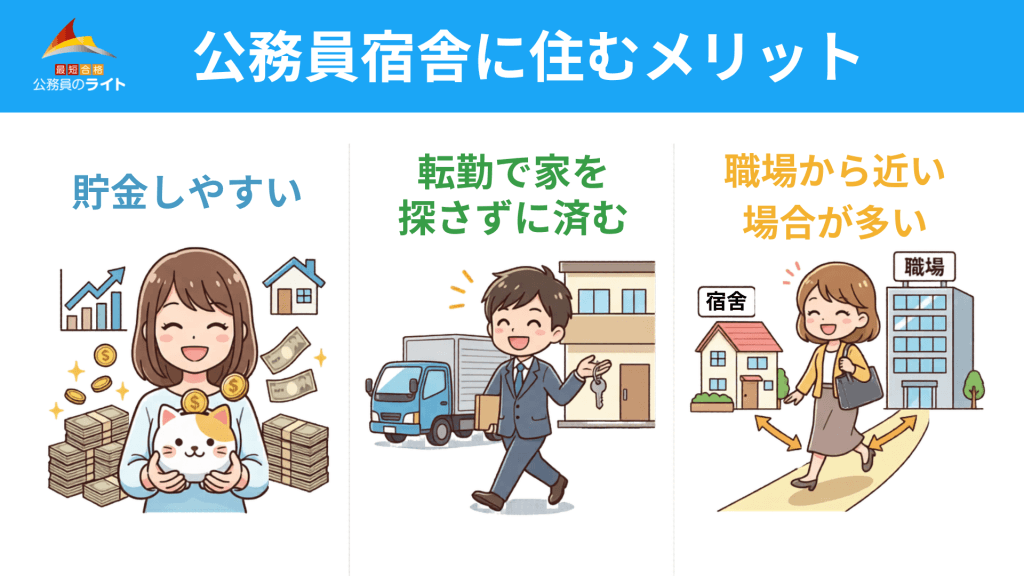 公務員宿舎のメリット
