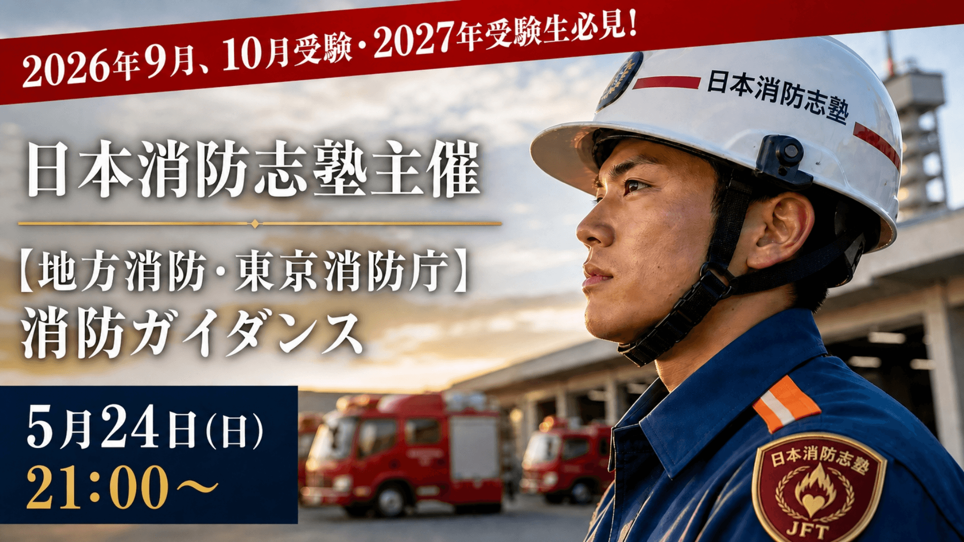 参加無料】本気で消防士を目指すあなたへ！元・最前線の消防士が語る 