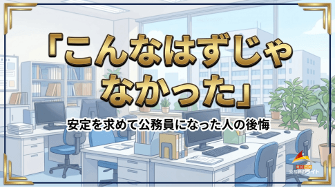 安定を求めて公務員になった人の後悔