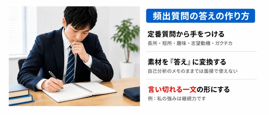面接での頻出質問対策
