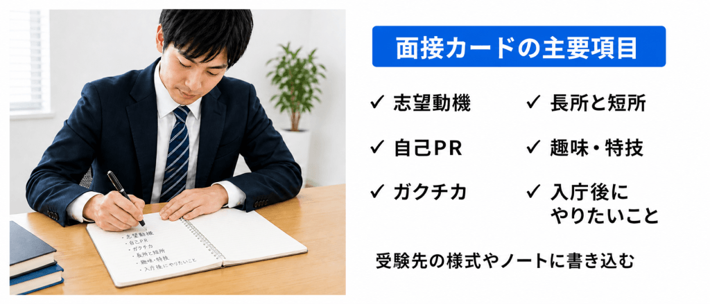 面接カードの主要項目