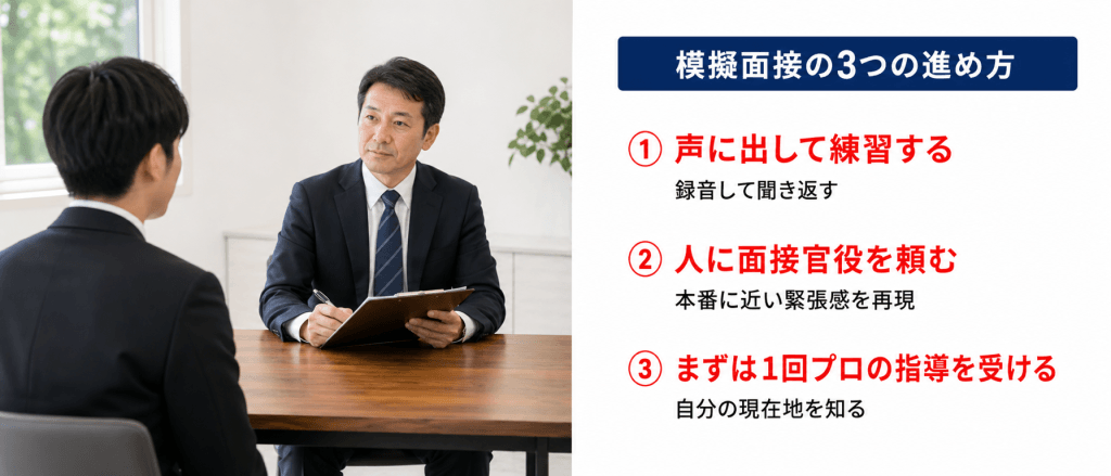 ステップ③:模擬面接の進め方