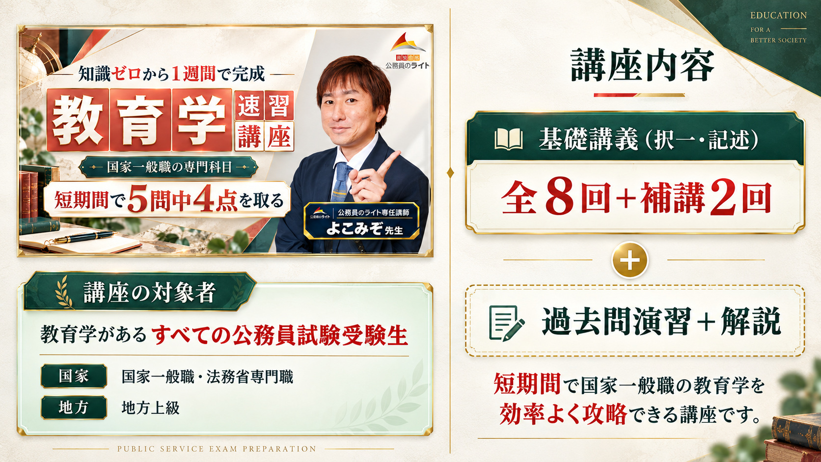 速習『教育学』講座の内容