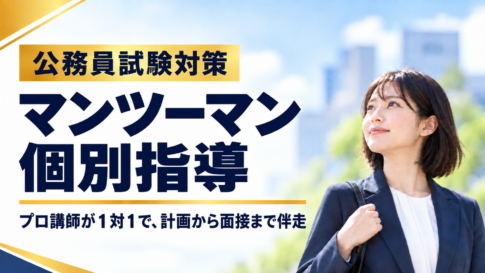 公務員試験対策 マンツーマン個別指導｜プロ講師が１対１で、計画から面接まで伴走