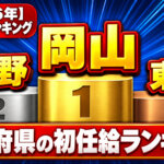 2026年 初任給ランキング 1位岡山・2位長野・3位東京