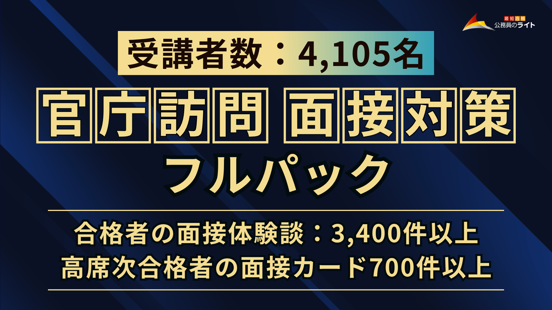 官庁訪問クラス・面接フルパック