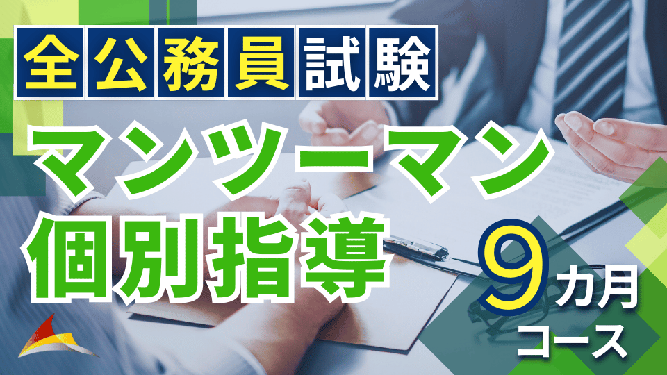 マンツーマン個別指導［全公務員試験］９ヶ月コース